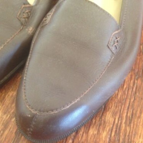 Partners CHOCOLATE BROWN Genuine BRAZILIAN LEATHER Loafers SHOES * 7-1/2 - Picture 2 of 4